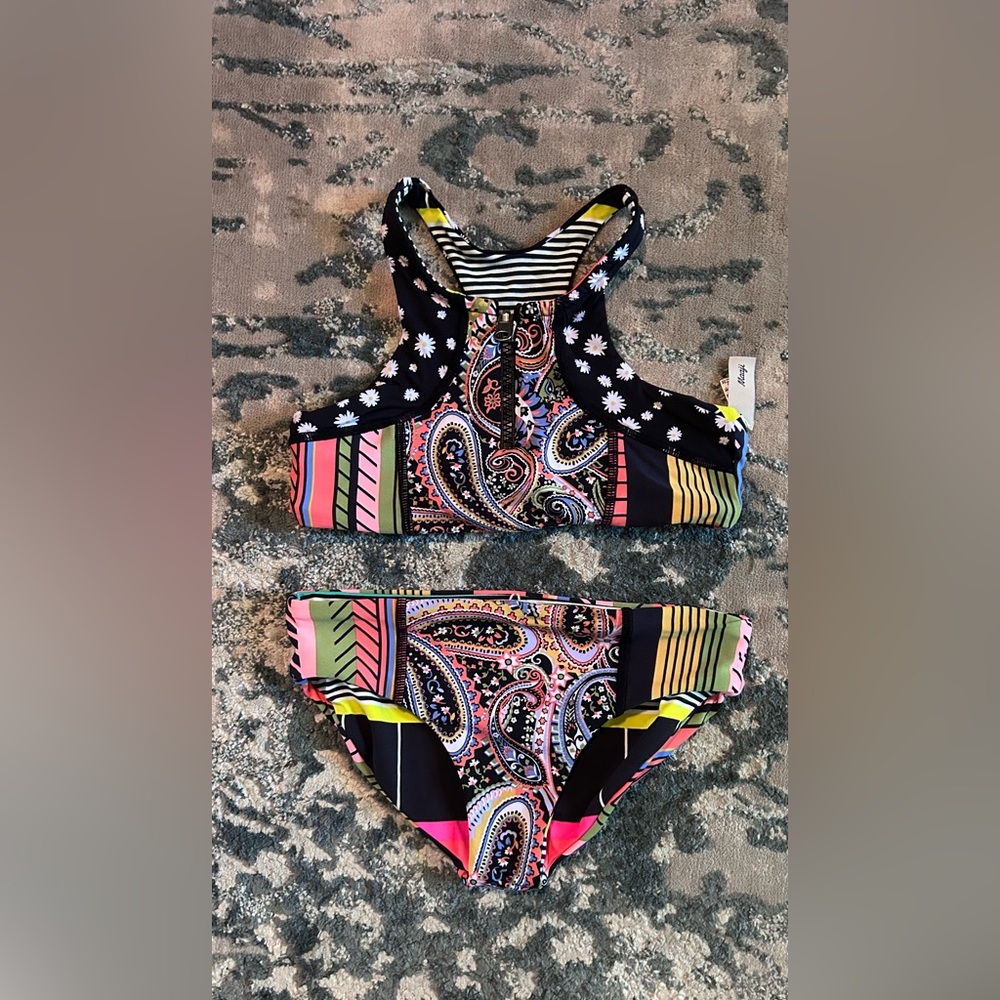 Girls Maaji Multicolor Paisley Kids Swim Set